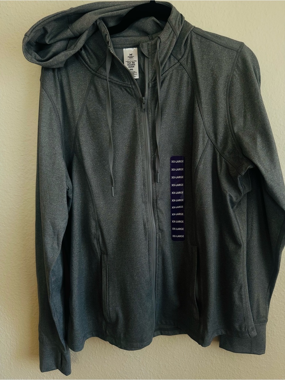 Men's Hooded Zip Jacket - Charcoal Gray
